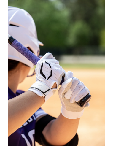 Baseball/Softball batting gloves EVOSHIELD SRZ-1™ Youth - Wit (Youth L)
