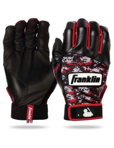 Rukavice za udaranje za bejzbol Franklin's DIGITEK® siva/crna/crvena (Junior S)
