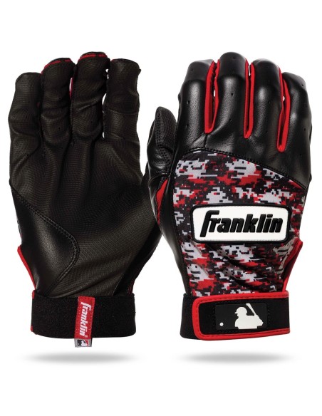 Baseball batting gloves Franklin's DIGITEK® GREY/BLACK/RED (Youth S)