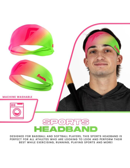 FRANKLIN Široka sportska traka za glavu - Watermelon