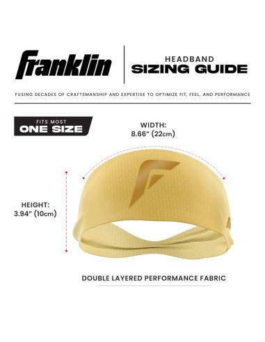 FRANKLIN Performance Brede Hoofdband - Vanille Boon