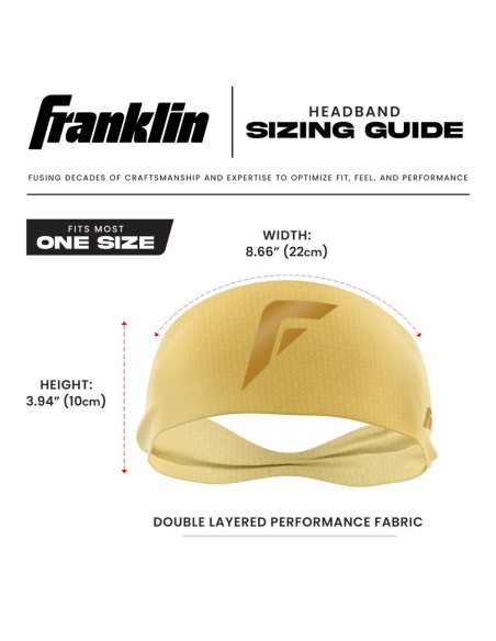 Szeroka opaska na głowę FRANKLIN Performance - Vanilla Bean