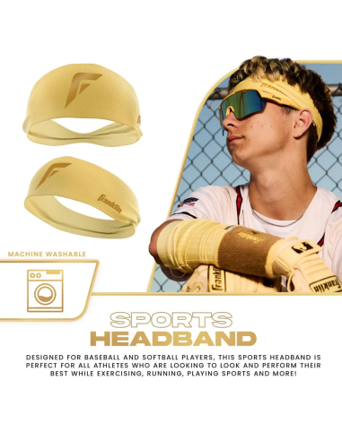 FRANKLIN Performance breites Stirnband - Vanille Bohne