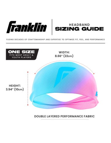 FRANKLIN Široka sportska traka za glavu - Cotton Candy