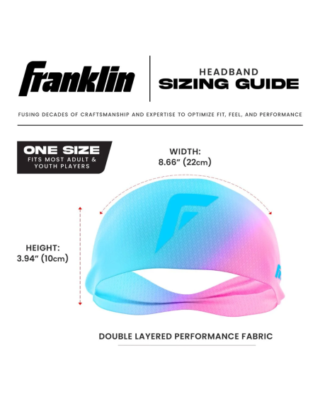 FRANKLIN Široka sportska traka za glavu - Cotton Candy