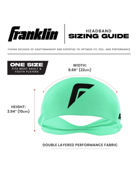 FRANKLIN Performance breites Stirnband - Mint