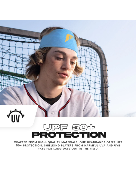 Szeroka opaska na głowę FRANKLIN Performance - Carolina blue