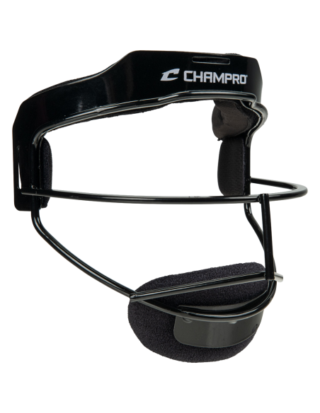 SENTRY Veldspelersgezichtsmasker CHAMPRO - VOLWASSEN (zwart)