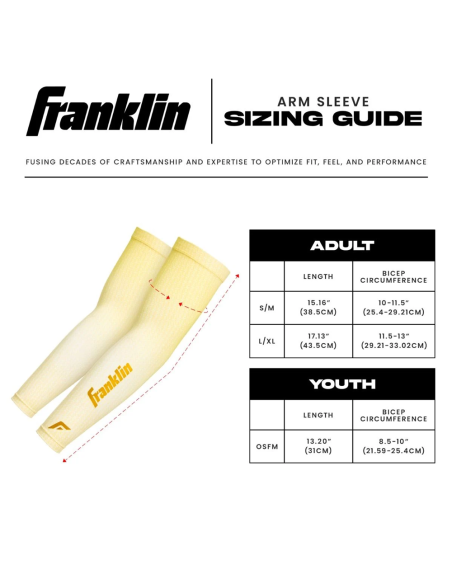 Rękaw kompresyjny FRANKLIN - Vanilla Bean - dla dorosłych S/M