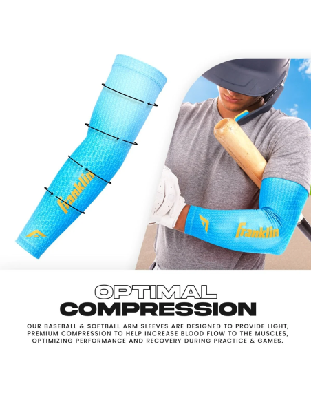 FRANKLIN Compression Arm Sleeve - Carolina Blue - adult S/M