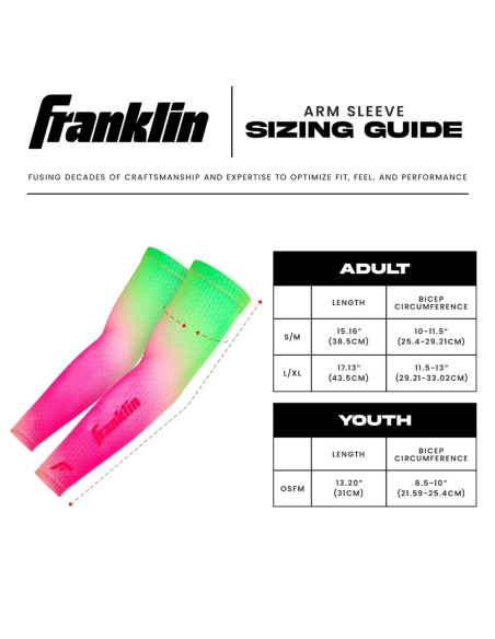 FRANKLIN Compression Arm Sleeve - Watermelon - voksen L/XL