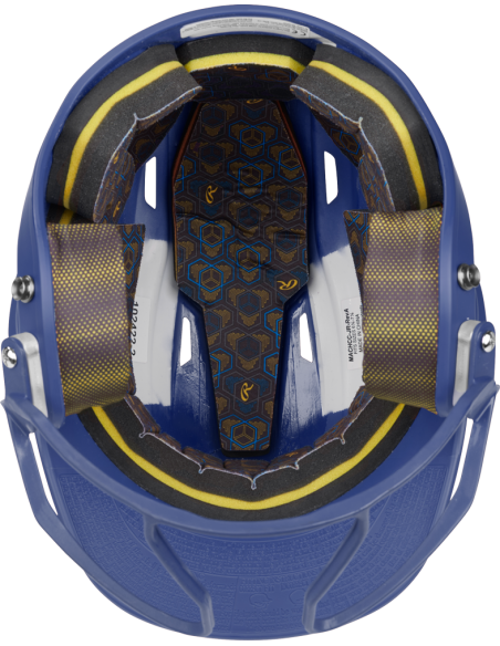 Batting Helmet Rawlings MACH HI-VIZ WITH ATTACHED VIZSBFG (6 7/8" - 7 5/8") SENIOR