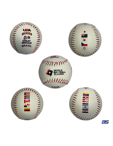 Službena loptica za bejzbol WBC 2026 – zastave (9")