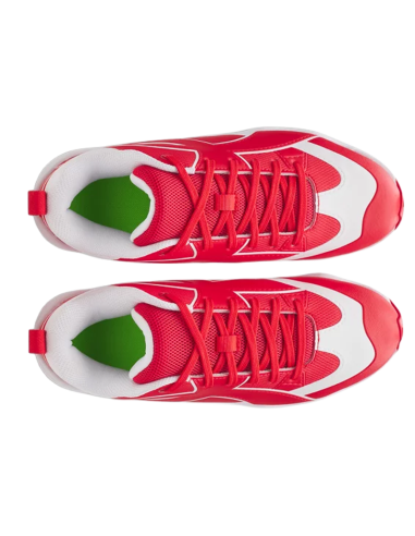 Kopačke za bejzbol Under Armour Leadoff Icon Low RM - crvena/bijela (Za djecu i mlade)