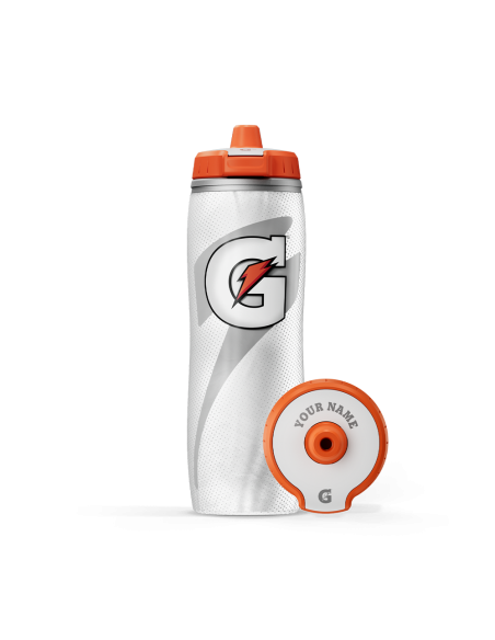 GATORADE Insulated Squeeze Personalized Water Bottle - White