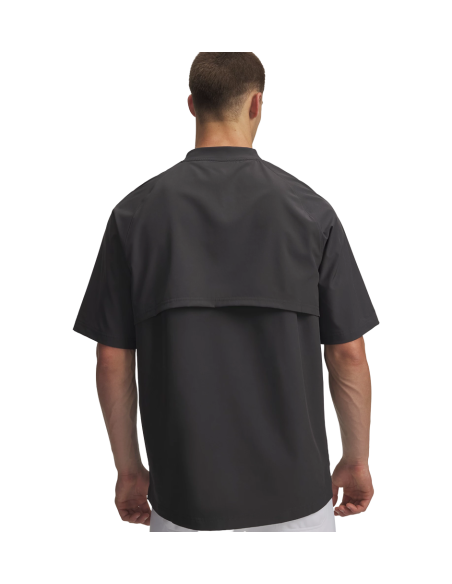 Cage à manches courtes UA Utility - Gris Jet / Blanc