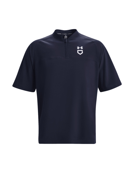 UA Utility Cage s krátkým rukávem - Midnight Navy / White