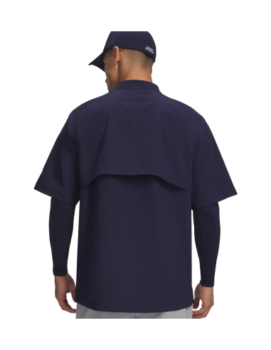 UA Utility Cage s krátkým rukávem - Midnight Navy / White