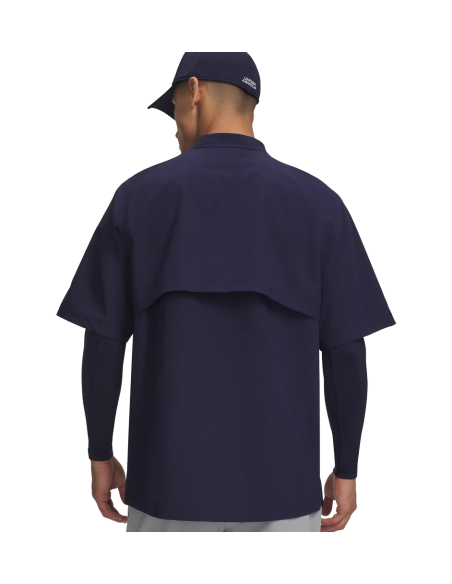 UA Utility Cage s krátkým rukávem - Midnight Navy / White