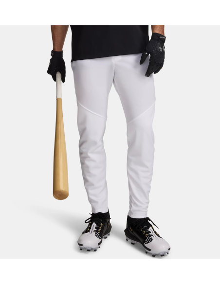 Pantaloni de baseball pentru bărbați UA Utility - Alb