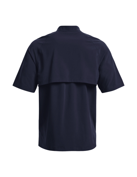 UA Boys´Utility rövid ujjú ketrec - Midnight Navy / Fehér