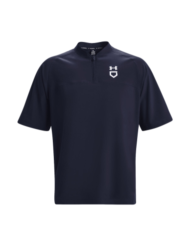 UA Boys´Utility Cage s krátkým rukávem - Midnight Navy / White