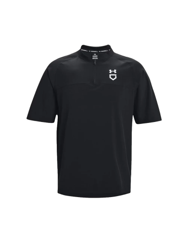 UA Boys´Utility Short Sleeve Cage - černá / bílá