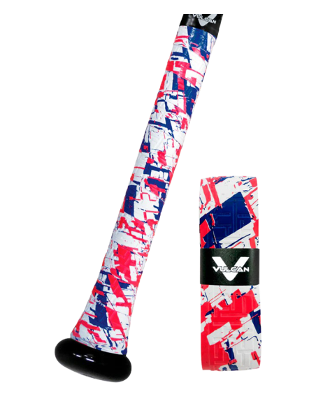 Omotávka (grip) baseballové pálky Vulcan V175 – RED, WHITE & TRUE (1,75 mm)