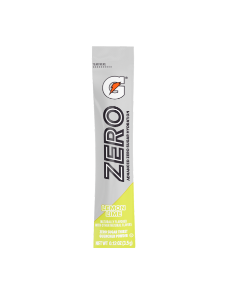 Gatorade Zero | Prah u pojedinačnim porcijama | Lemon Lime (8 vrećica)