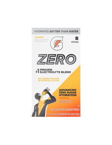 Gatorade Zero | Prah u pojedinačnim porcijama | Orange (8 vrećica)