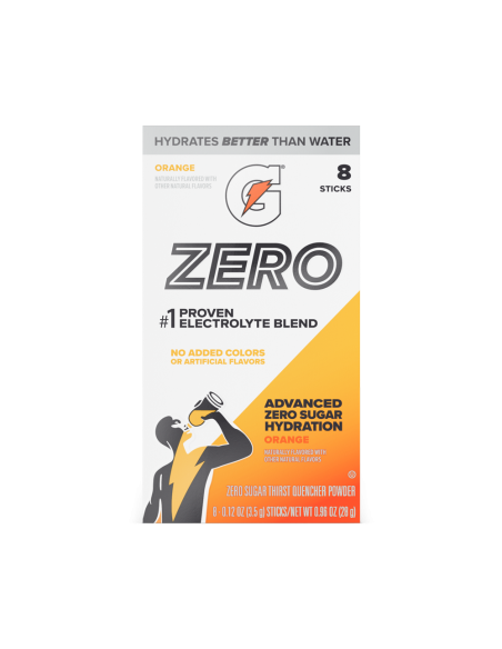 Gatorade Zero | Prah u pojedinačnim porcijama | Orange (8 vrećica)