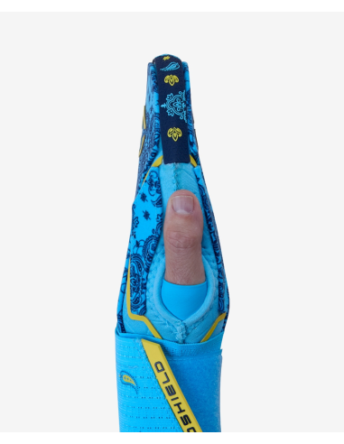 Guanto da sci EvoShield X-SRZ™ Paisley Sliding Mitt 2.0 per adulti, blu
