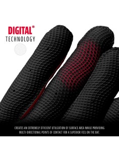 Baseballové pálkařské rukavičky Franklin's DIGITEK® GREY/BLACK/RED (Youth L) 2
