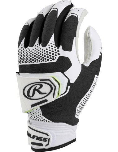 Softbalové pálkařské rukavičky Rawlings WORKHORSE PRO BLACK/WHITE (Adult XL) | FP2PBG-B-91 WMN WH PRO BG