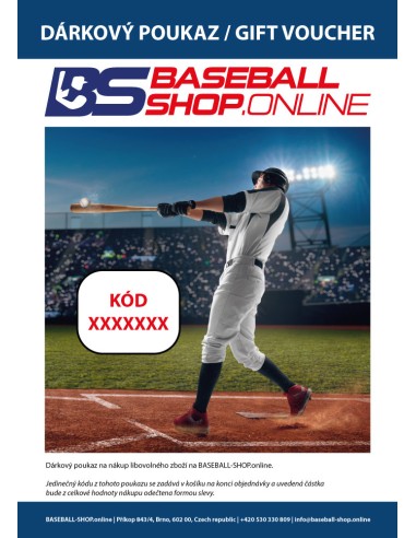 DÁRKOVÝ POUKAZ BASEBALL-SHOP.online
