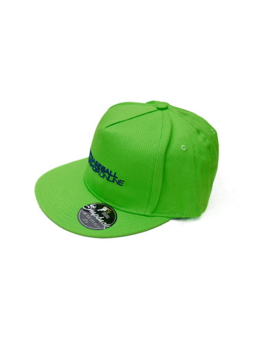 Gorra de béisbol con visera recta, color verde manzana