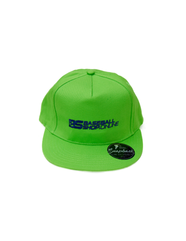 Gorra de béisbol con visera recta, color verde manzana