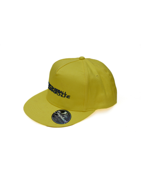 Gorra de béisbol con visera recta, color limón