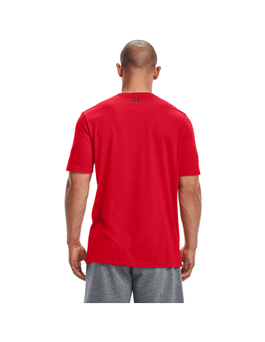 Cămașă cu mânecă scurtă UA Sportstyle Left Chest pentru bărbați, roșu