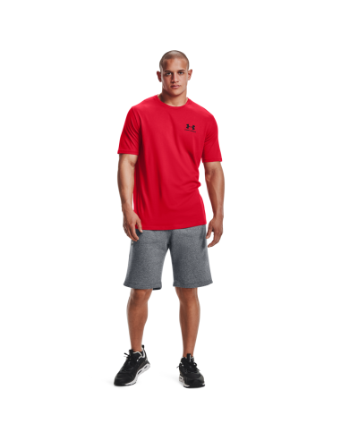 Pánské tričko s krátkým rukávem UA Sportstyle Left Chest Red