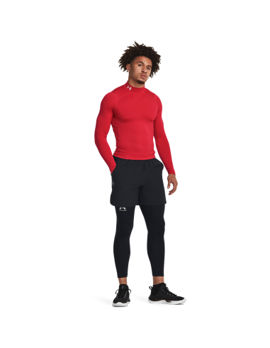 Hommes Under Armour ColdGear® Compression Mock Red