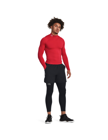 Mock de compressão Under Armour ColdGear® para homem, vermelho