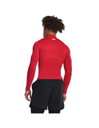 Hommes Under Armour ColdGear® Compression Mock Red