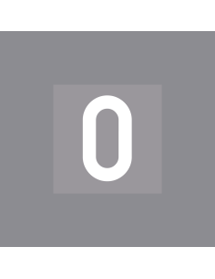 Autocollant de numéro pour casque ou chauve-souris | police droite | blanc | petit 2