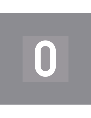 Nummerklistermærke til hjelm eller bat | lige skrift | hvid | lille