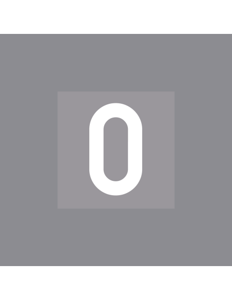 Number sticker for helmet or bat | straight font | white | small