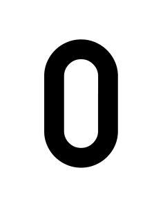 Autocolant cu numere pentru cască sau bâtă | font drept | negru | mare 2