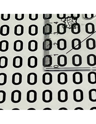 Number sticker for helmet or bat | straight font | black | small