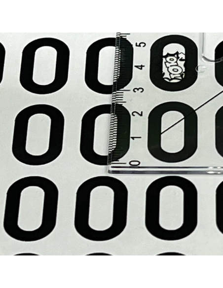 Number sticker for helmet or bat | straight font | black | large