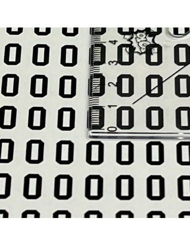 Number sticker for helmet or bat | university font | black | small